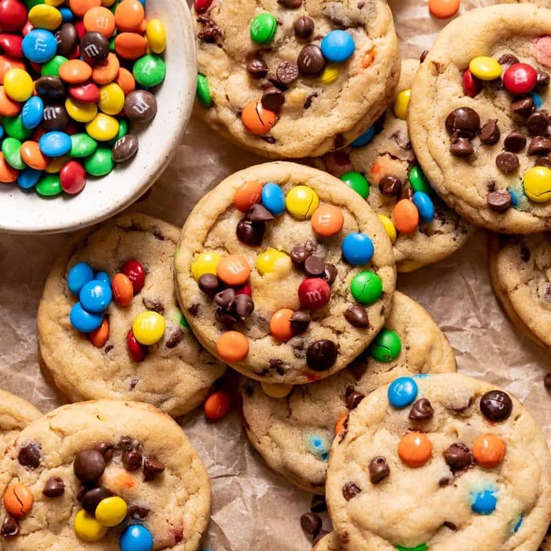 Dozen Chocolate Chip M&M Christmas Cookies