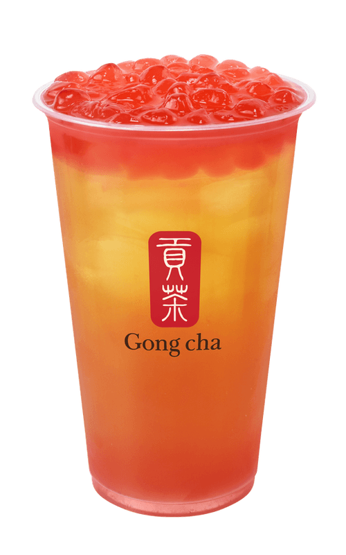 Strawberry Green Tea with Strawberry Kanten Jelly