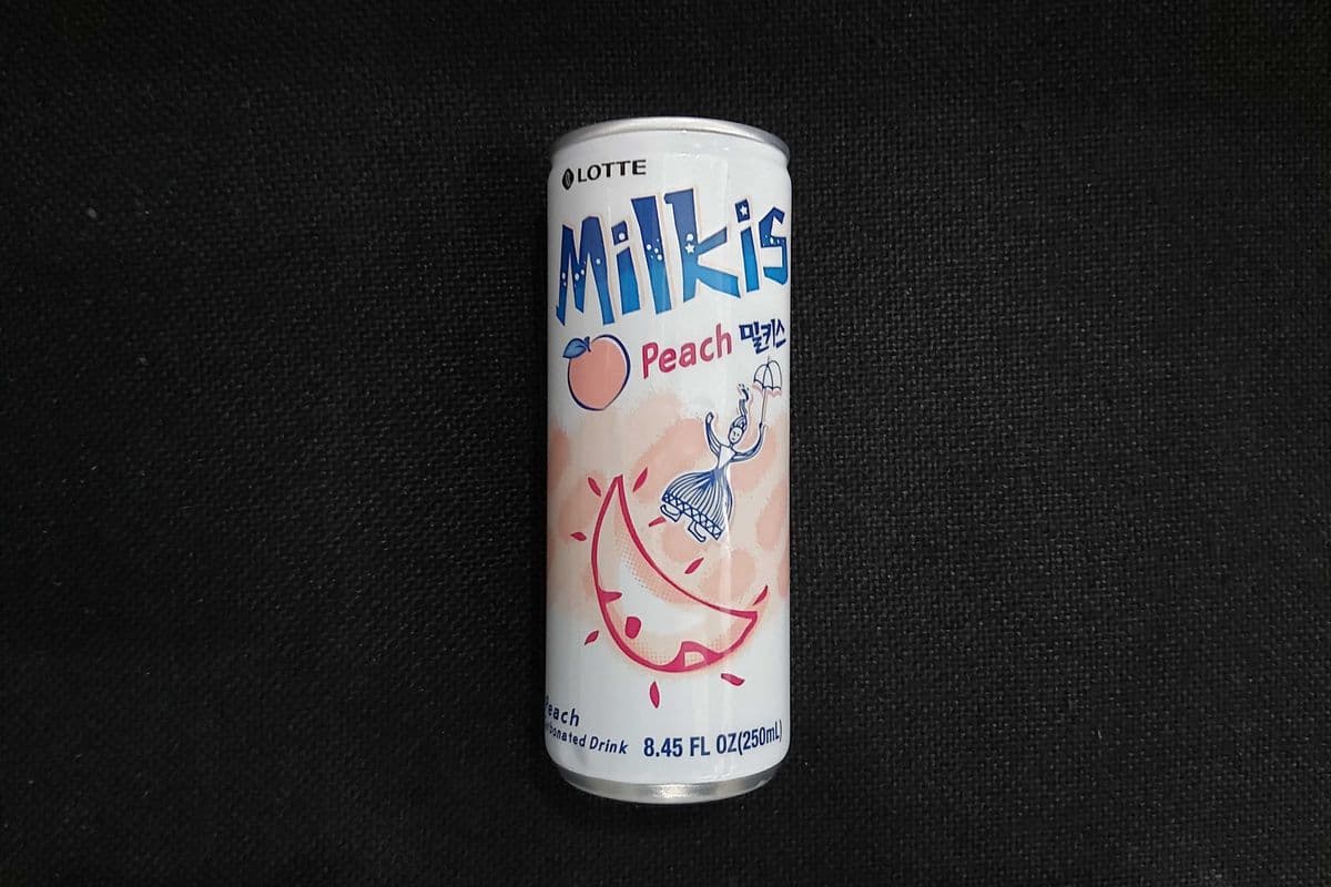 Milkis Peach Carbonated Drink 250ml en Cannette