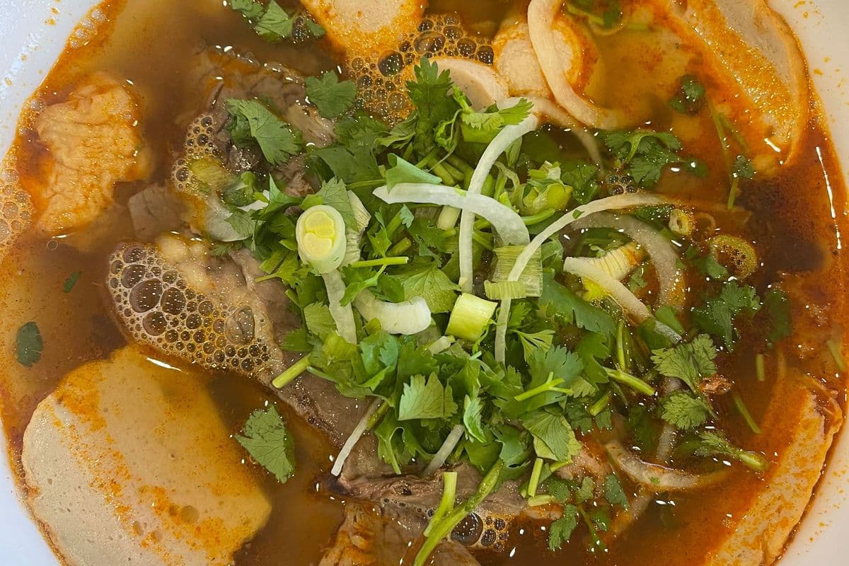 45. Beef Flank in Vermicelli Hot Spicy Soup - Bún Bò Huế