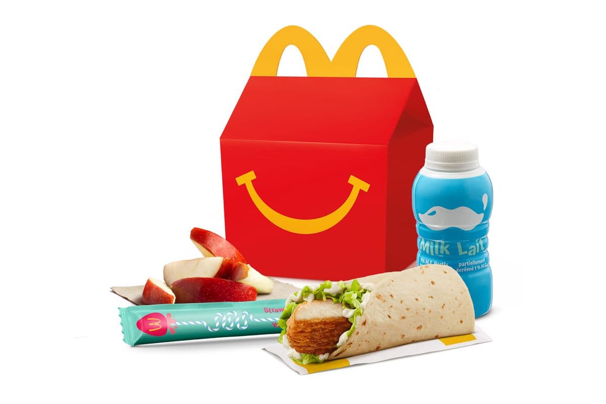 Happy Meal Crispy Chicken Snack Wrap with Apple Slices [350-460 Cals]
