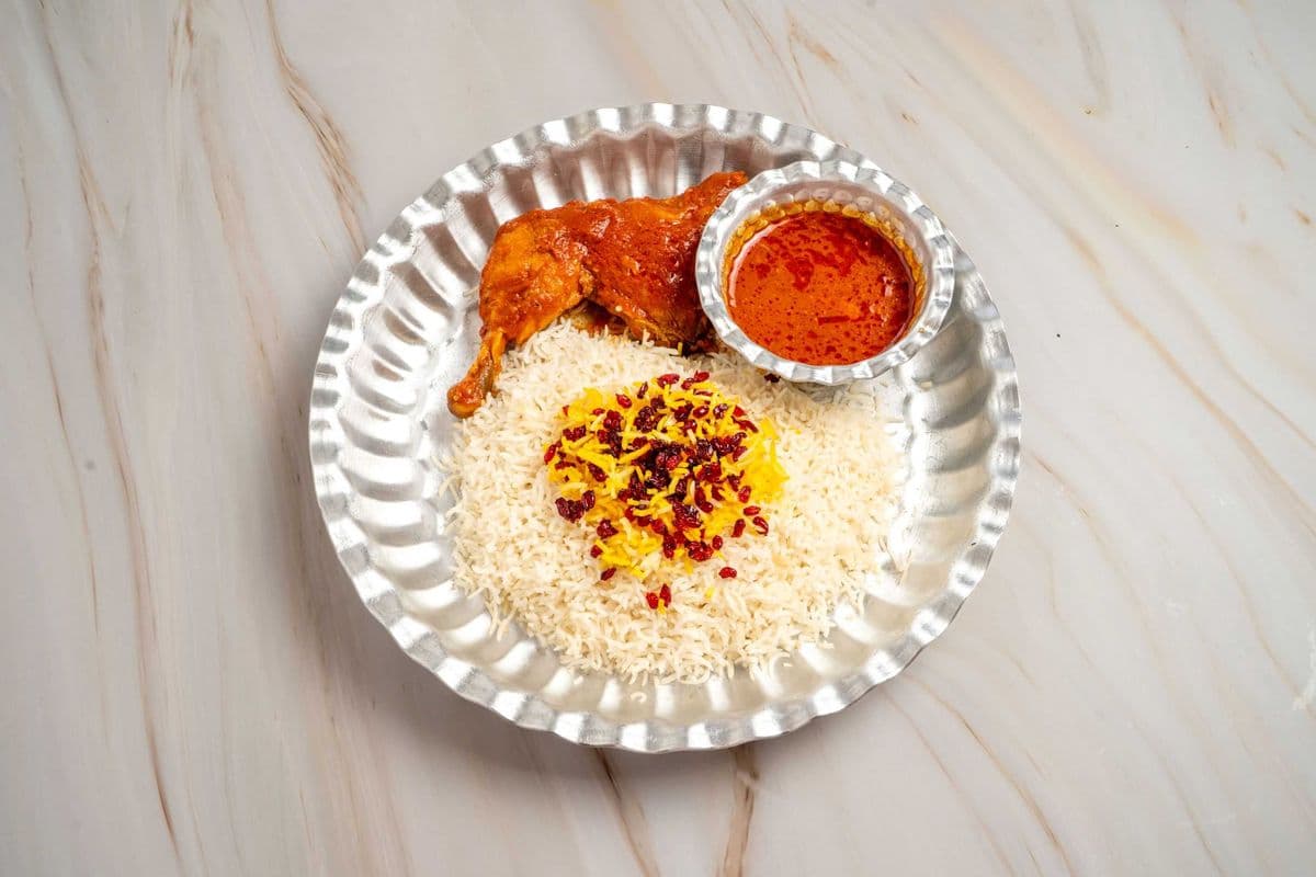 Saffron Chicken with Barberries and Rice
