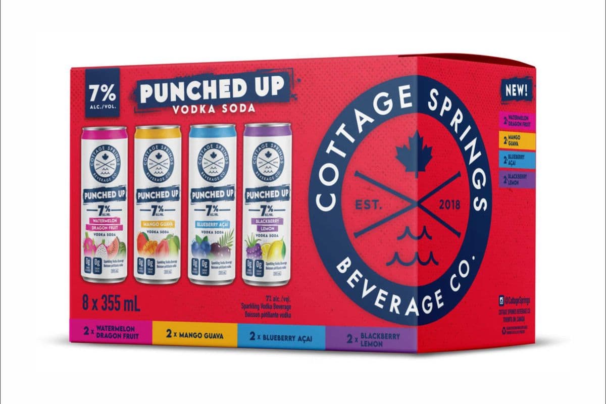 Cottage Spring Punched up vodka soda 8 can (8 x 355ml)