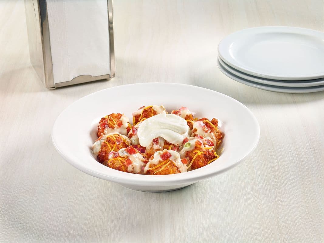 Loaded Bacon Cheddar Tots (10 pcs) (720 Cal)
