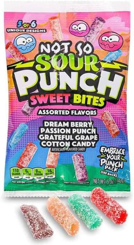 Sour Punch Morsures Bonbons Assorties 142g/ Sour Punch Bites Candy Assorted 142g