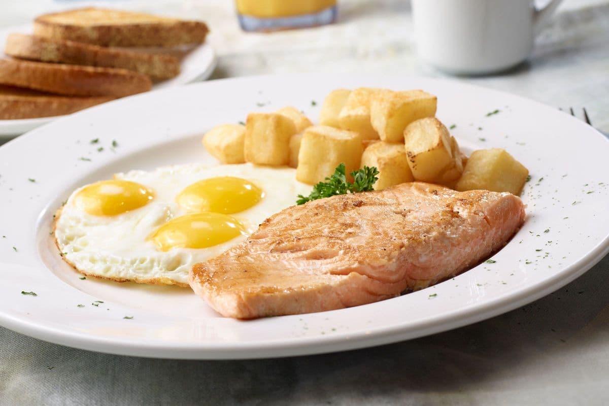 Salmon and Three Eggs