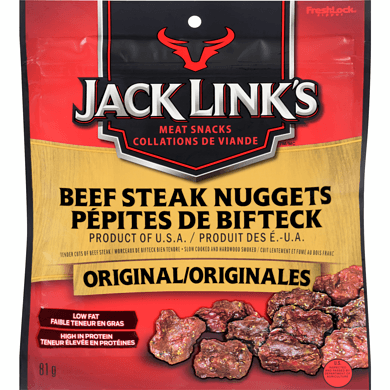Jack Link's Pépites De Bifteck Originales 81g/ Jack Link's Original Beef Steak Nuggets 81g 