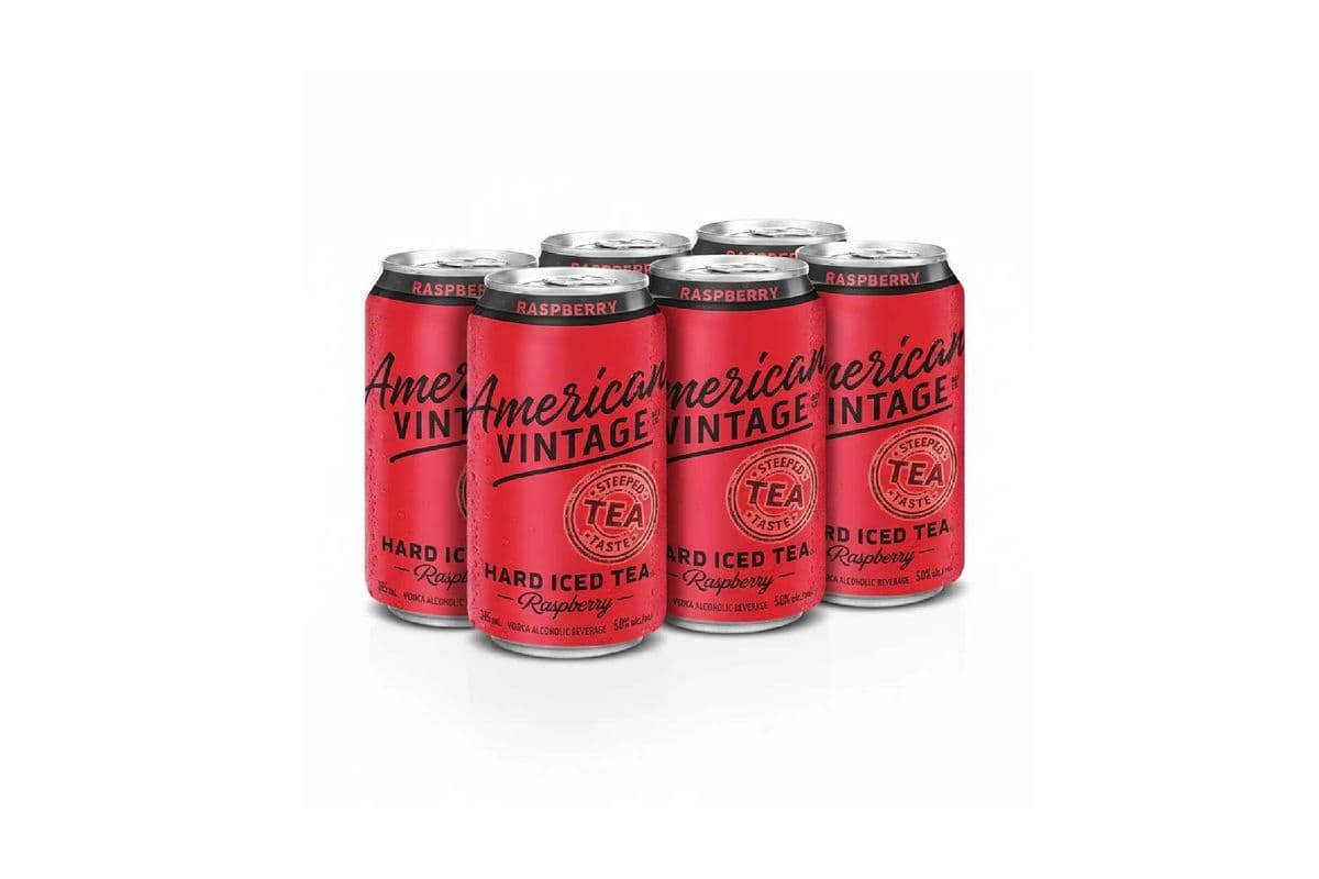 American Vintage Raspberry Iced Tea (6 x 355ml Cans)