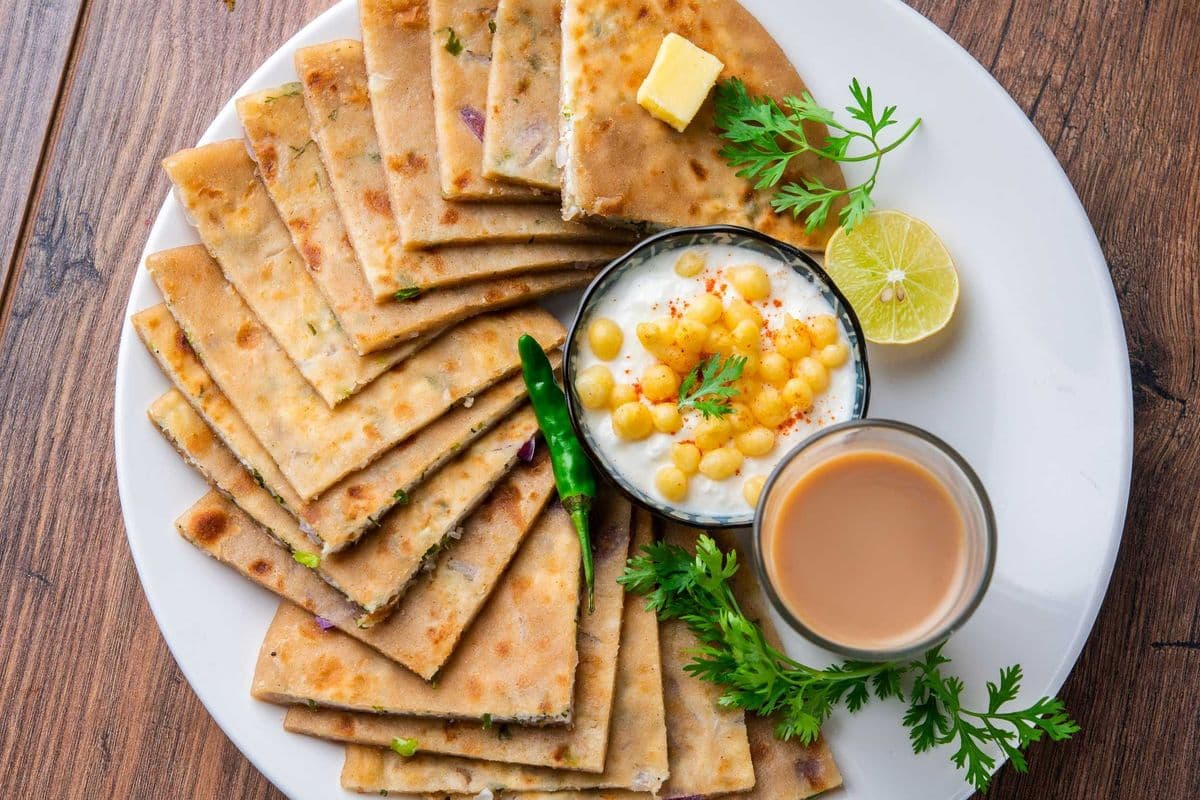 Paneer Paratha Plate