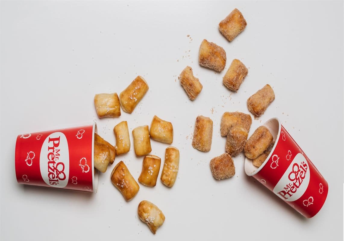 Buy Five Pretzel Bite Cups, Get One Free