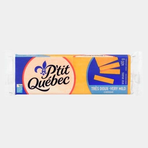 P'tit Quebec - Cheddar coloré très doux (400g) / P'tit Quebec - Very Mild Coloured Cheddar (400g)