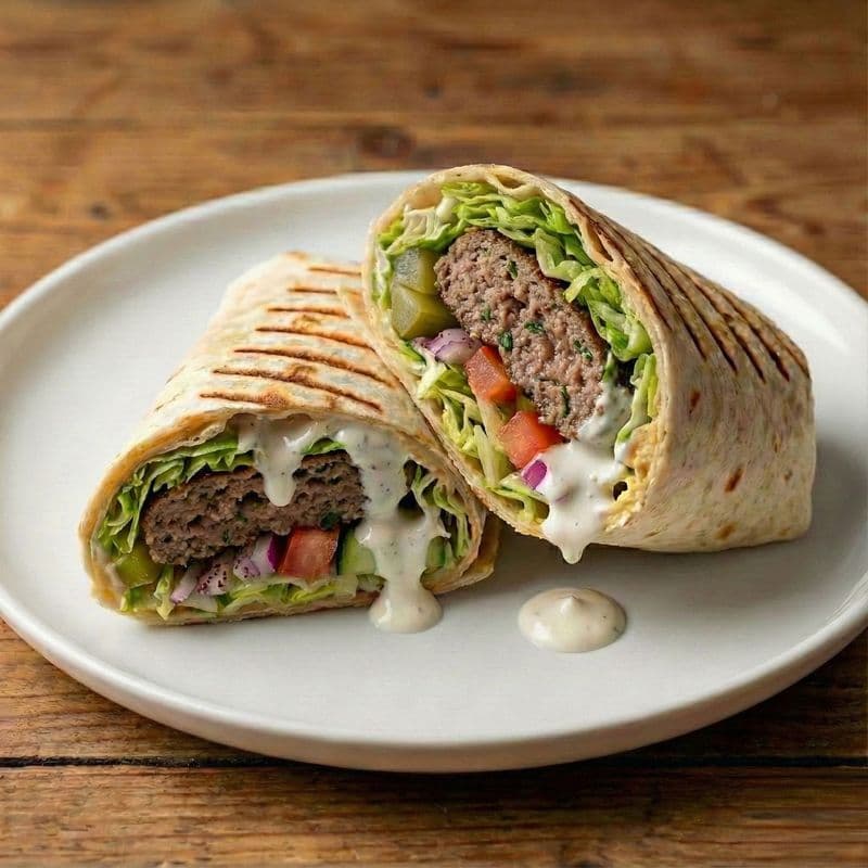 Turkish Kofte (Meatball) Wrap