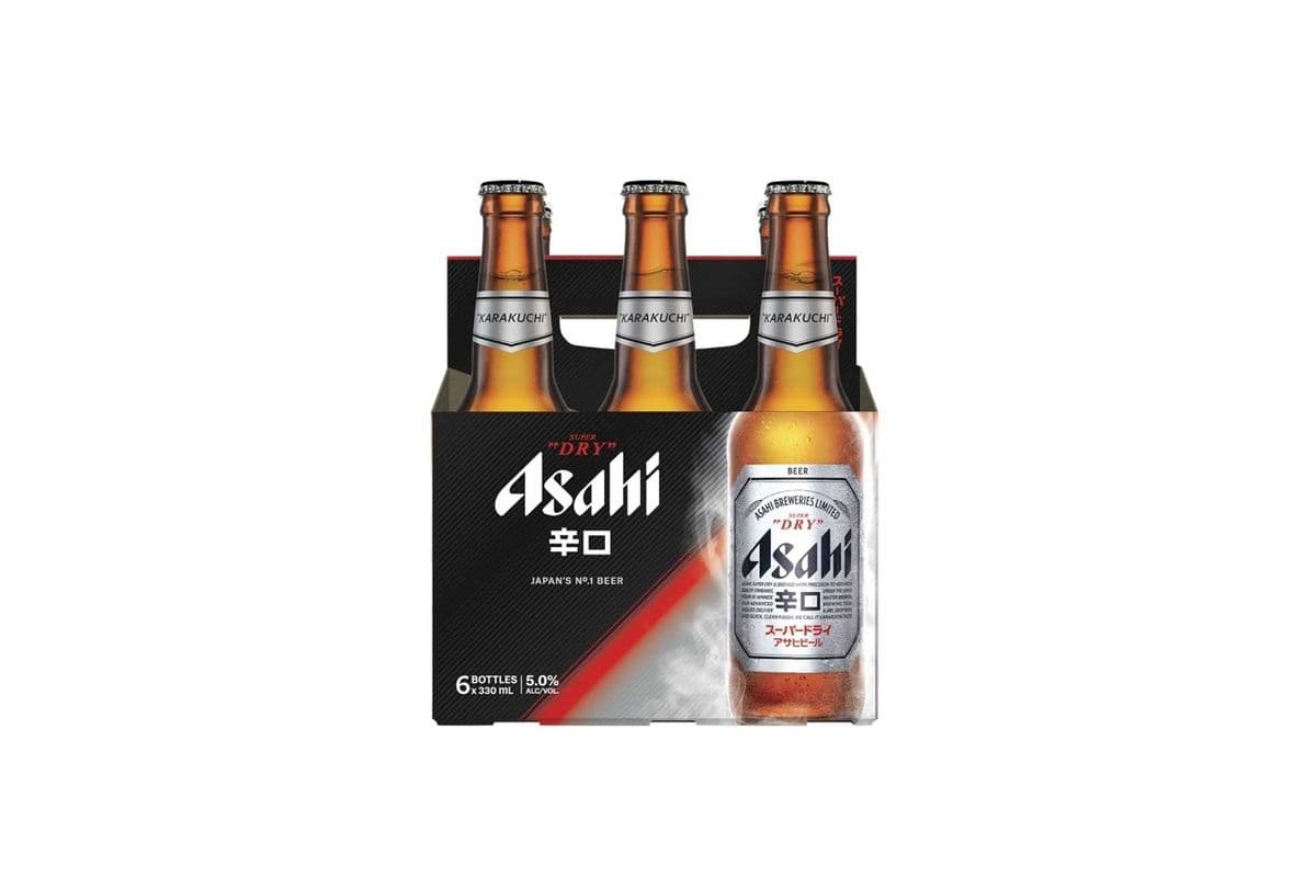 Asahi Super Dry (6 Pack) (6 x 330 ml Bottles)