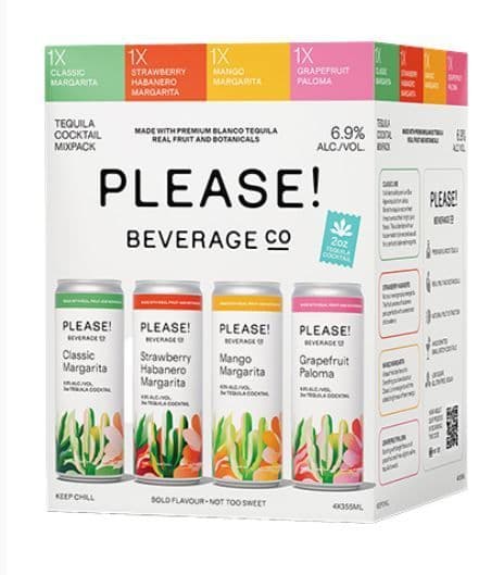 PLEASE COCKTAILS TEQUILA MIX PACK (4x355ML)