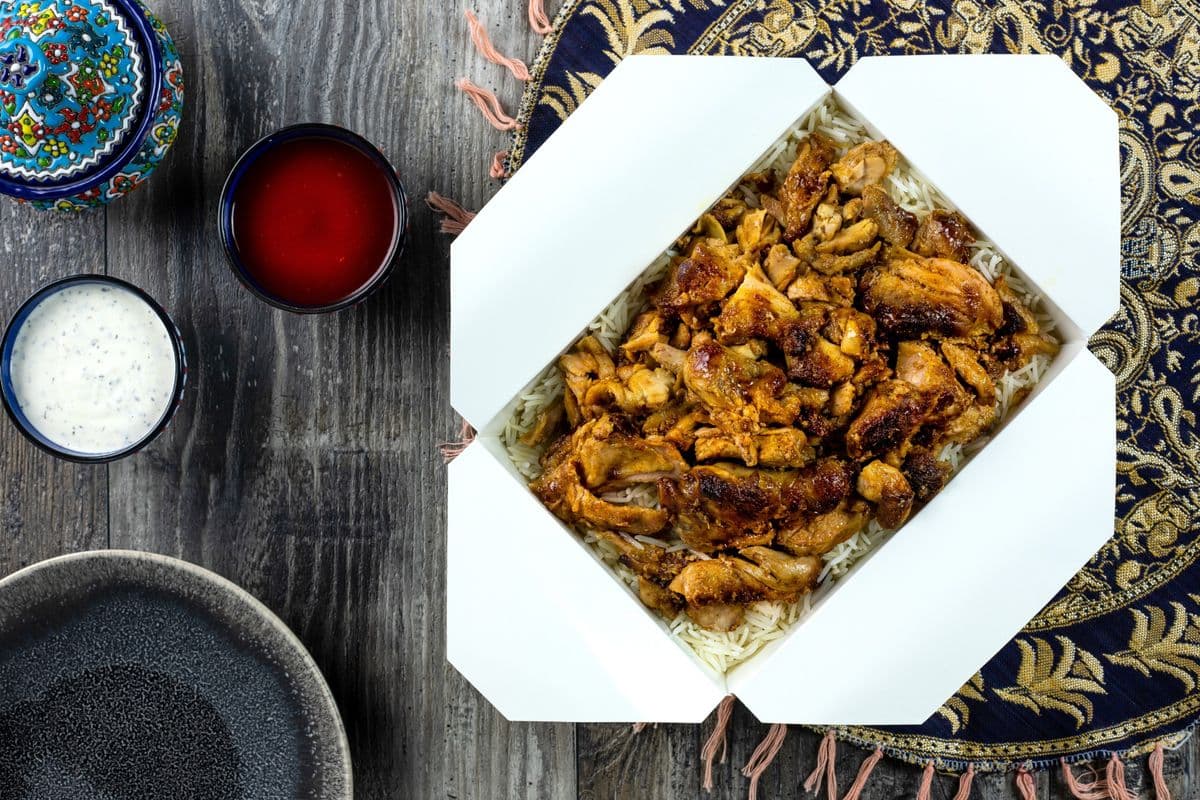 Express Box Chicken Shawarma on Rice