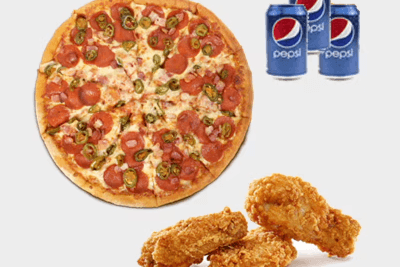 Large Pizza and Wings