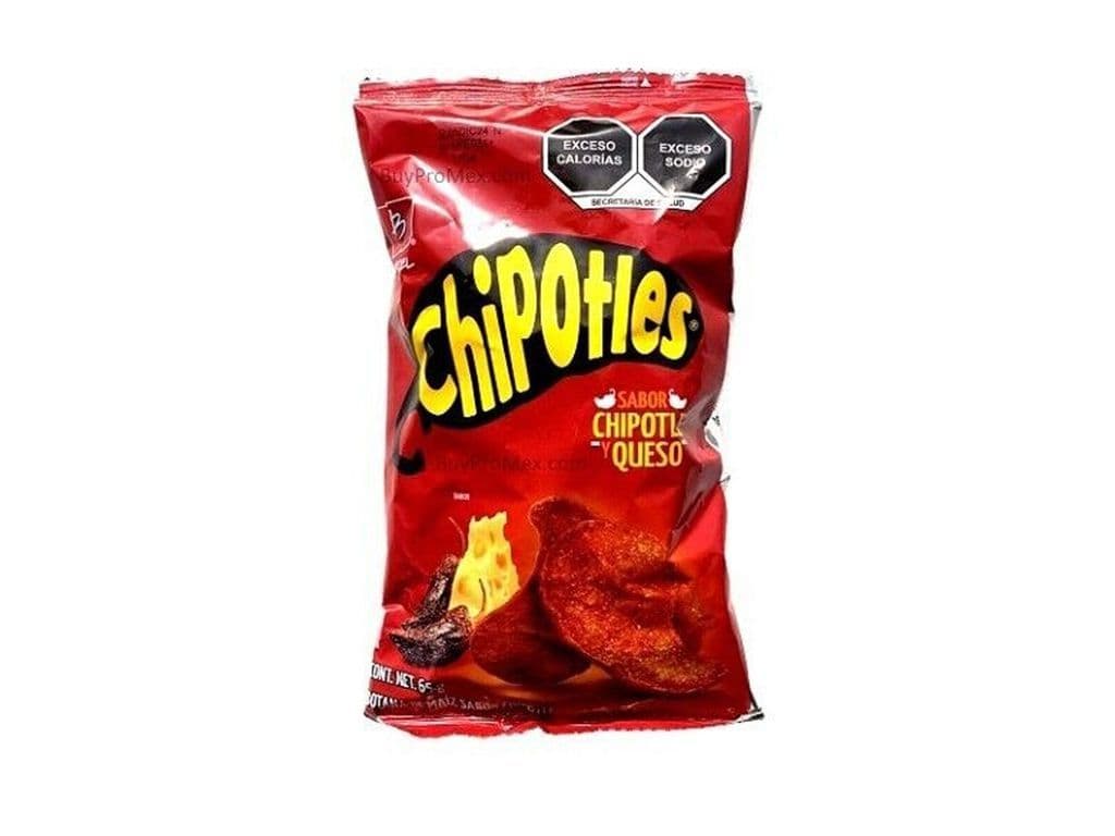 Barcel Chipotles Mexican Corn Chips Chipotle Queso Spicy Smoky Cheese 65g
