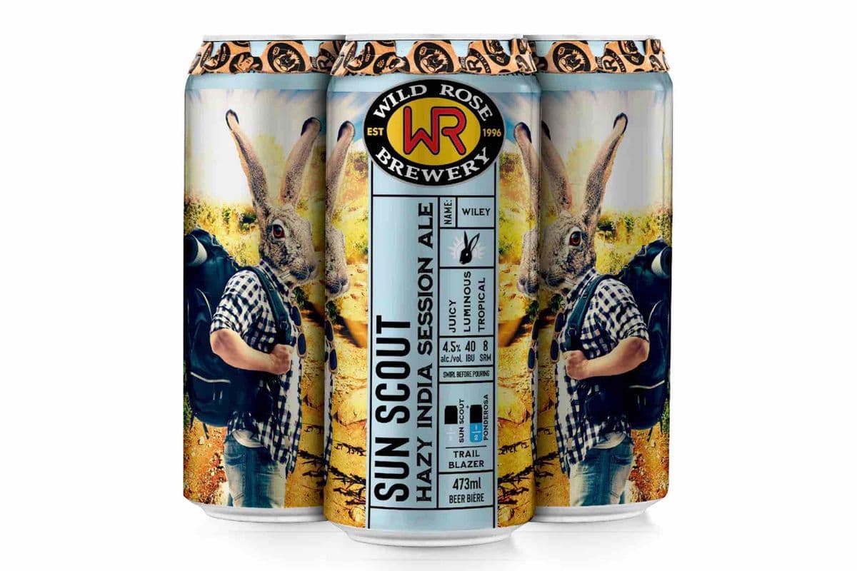 Wildrose Sun Scout Hazy India Session Ale (4 x 473mL Cans)