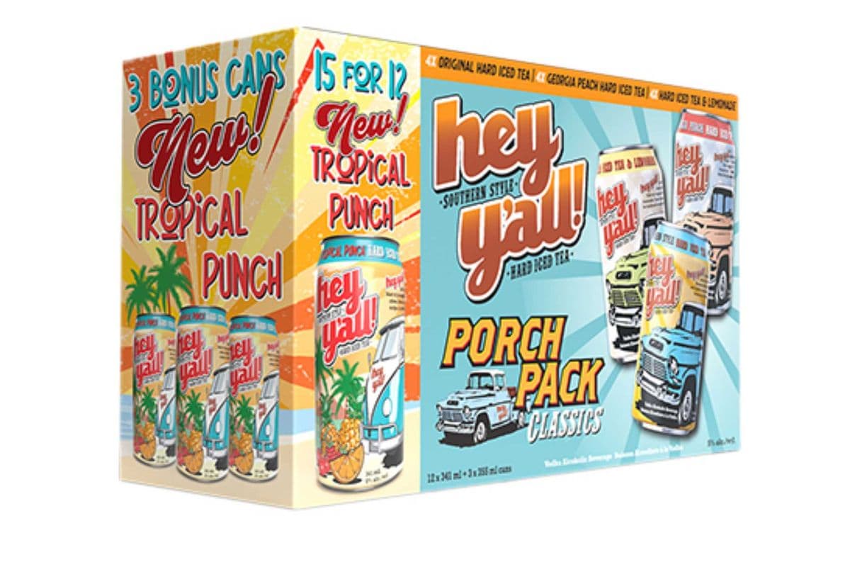 HEY YALL HARD ICED TEA 15 FOR 12 PACK (15 x 355ML)