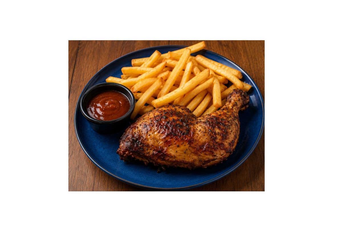 Jerk Chicken with French Fries