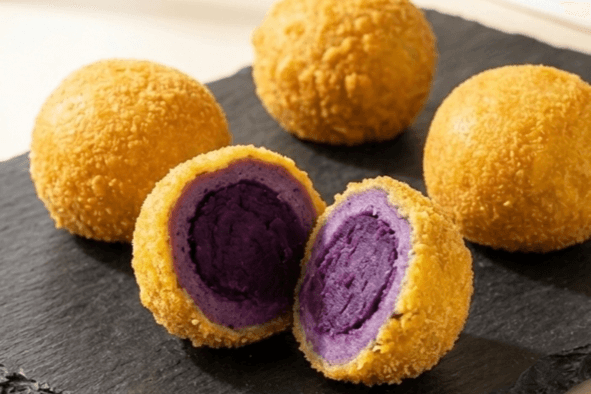 (2psc)Deep fried Ube Bun