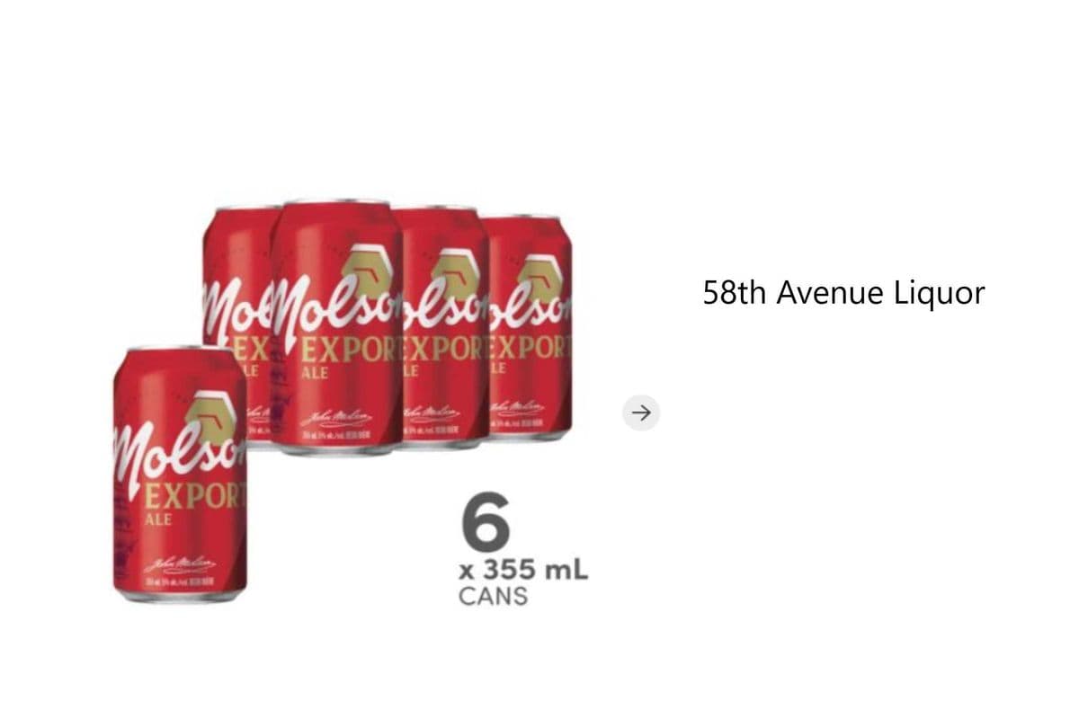 MOLSON EXPORT ALE 6PKC (1 x 355ML)