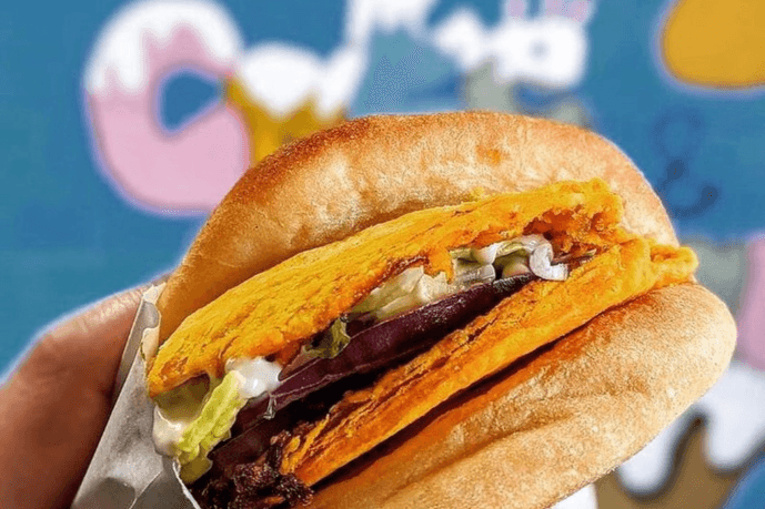 Curry Goat Stuffed Patty