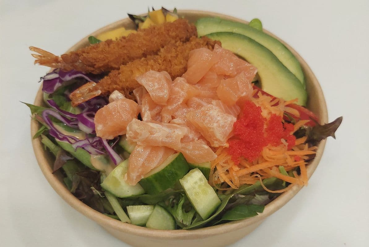 Poké - Saumon et Crevette Tempura / Salmon and Tempura Shrimp