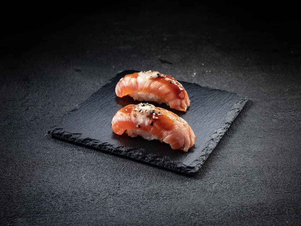 Aburi Salmon Nigiri.
