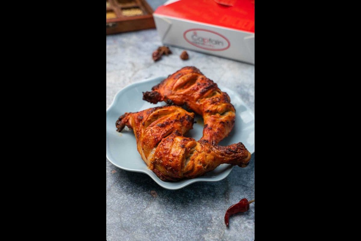 Cooked Tandoori Chicken Legs Back Attached (1 pc)