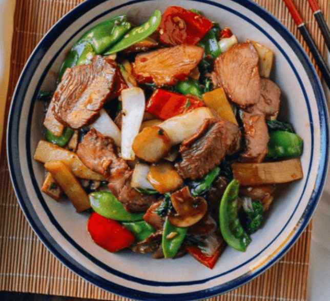 Szechuan BBQ Pork with Vegetables
