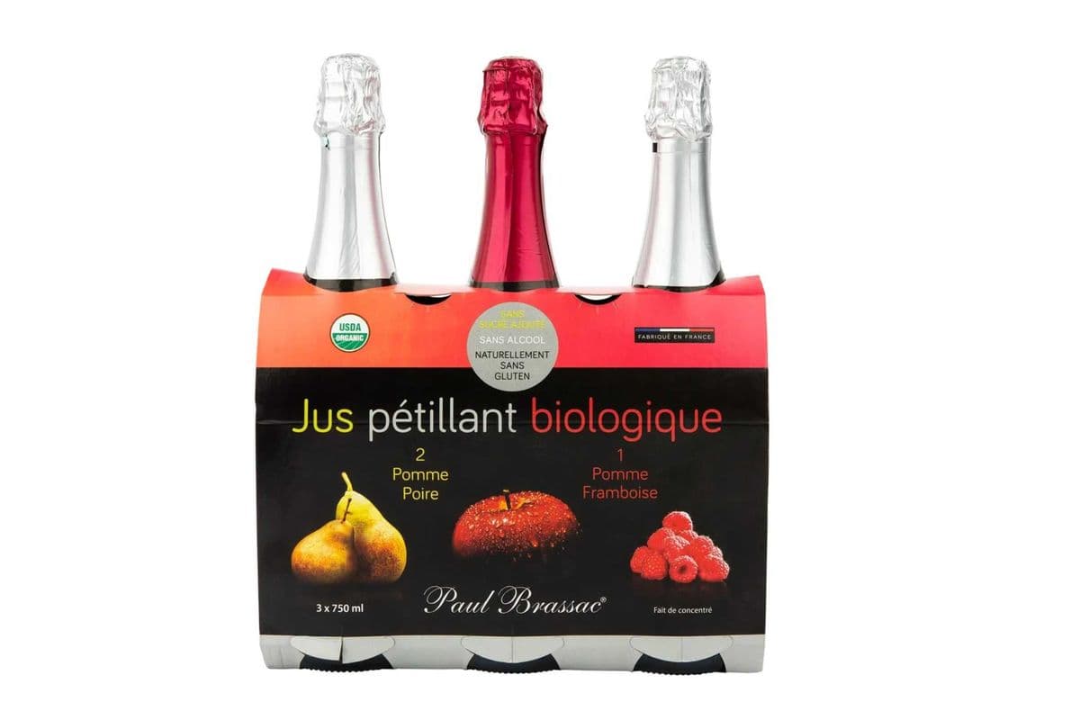 Paul Brassac Organic Sparkling Juice 3 X 750 Ml
