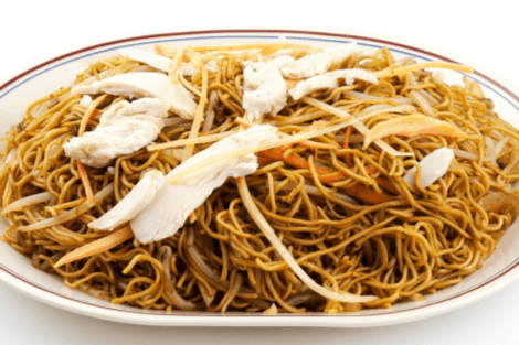 Lunch Special No. 13 - Chicken Chow Mein and Pork Fried Rice