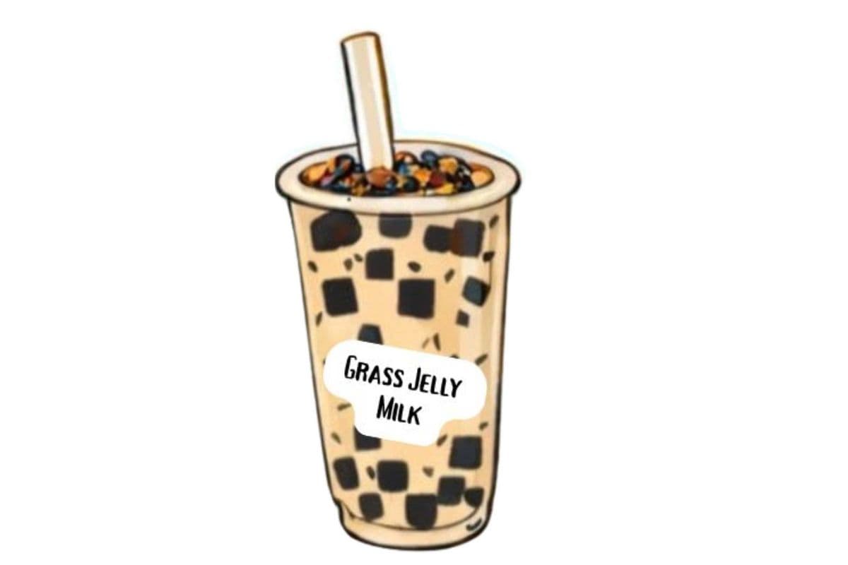 Grass Jelly Milk