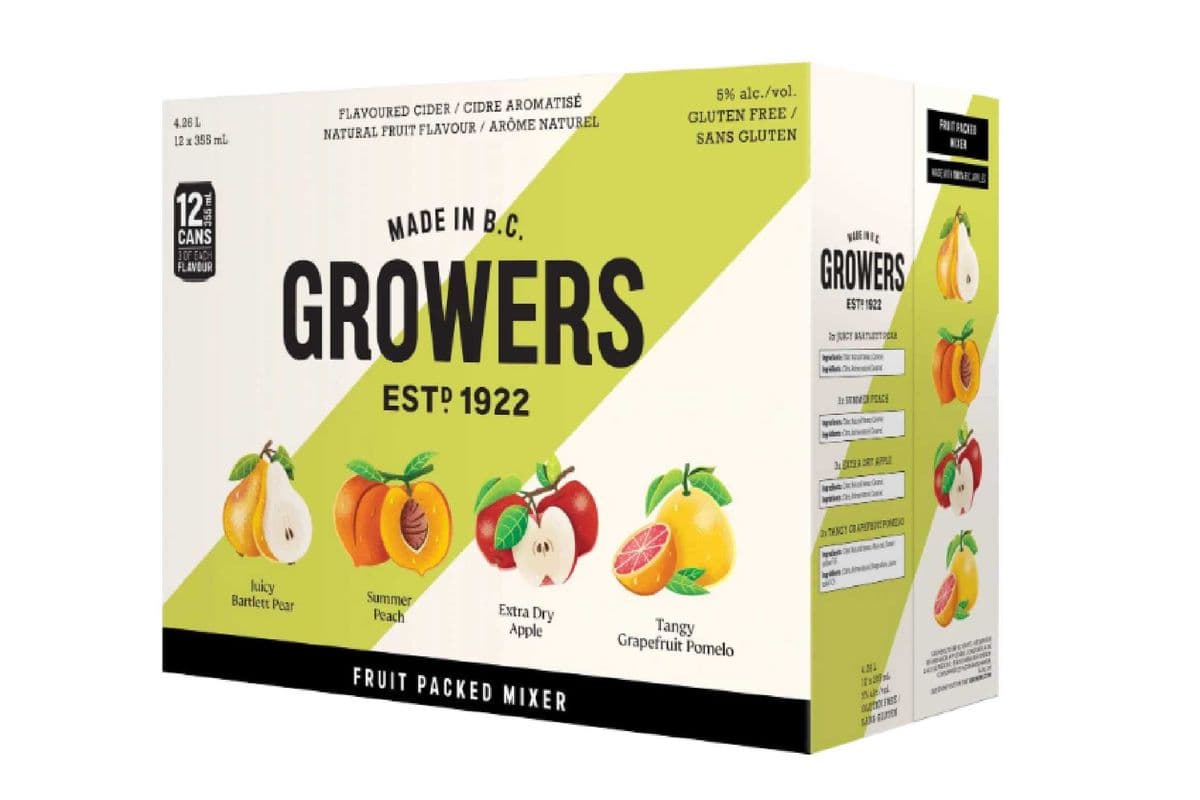 Growers Fruit Packed Mixer (12 x 355 ml)