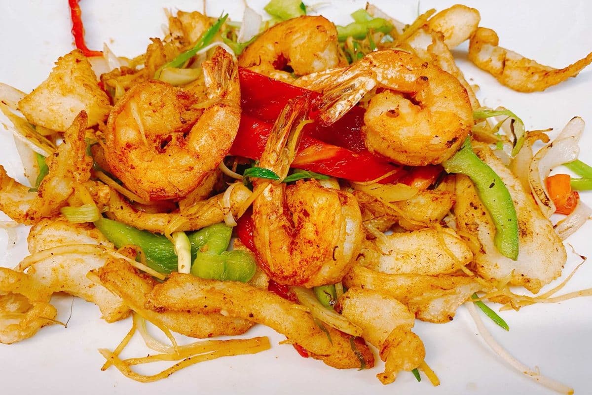 TT🍤Crevettes croustillantes sautées au gingembre et sel et poivre / Crispy Shrimp Sauteed with Ginger and Salt and Pepper