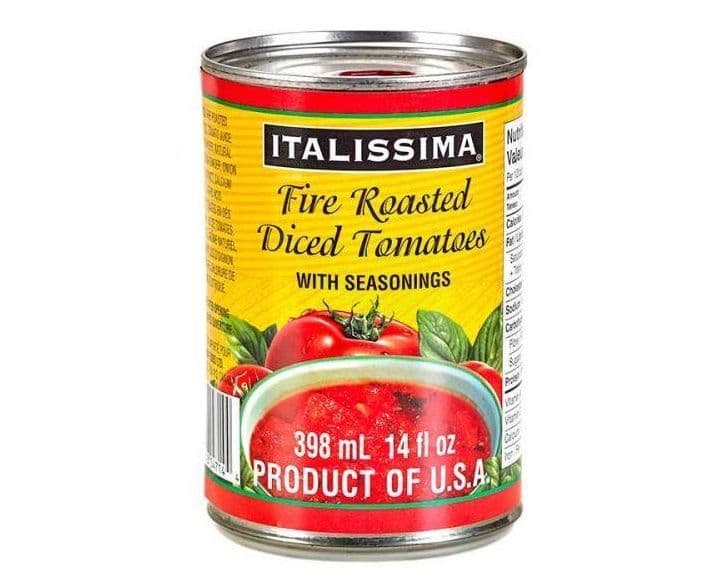ITALISSIMA FIRE ROASTED DICED TOMATOES 398ML