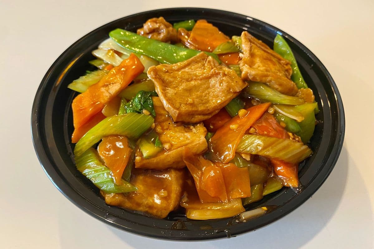 V13. Home Style Fried Bean Curd with Mix Vegetable