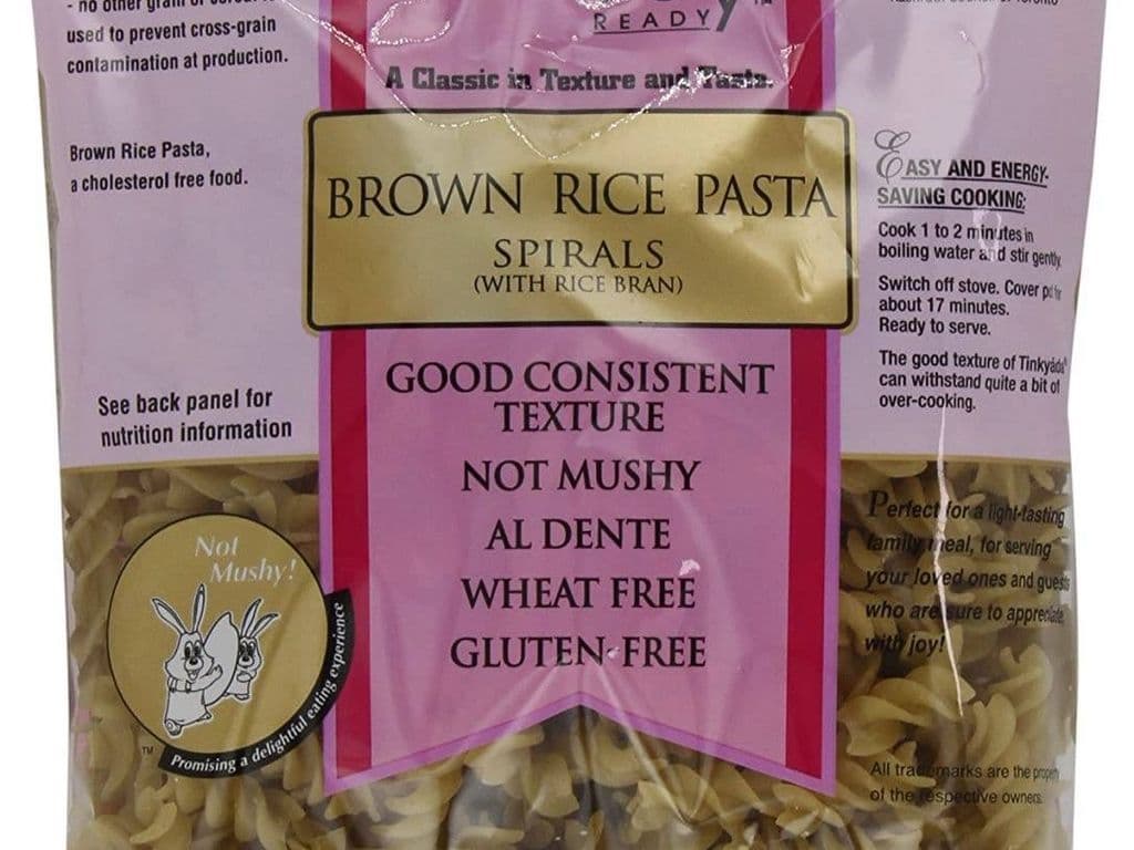 TINKYADA BROWN RICE PASTA SPIRALS 454G