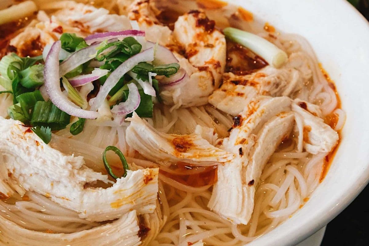 26. Rice Noodle Soup with Chicken Satay