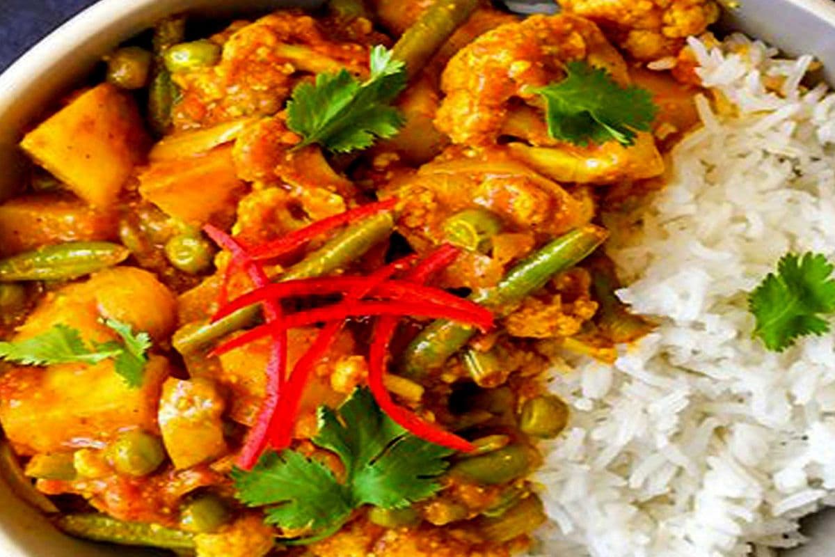 Mix Vegetable Curry Rice
