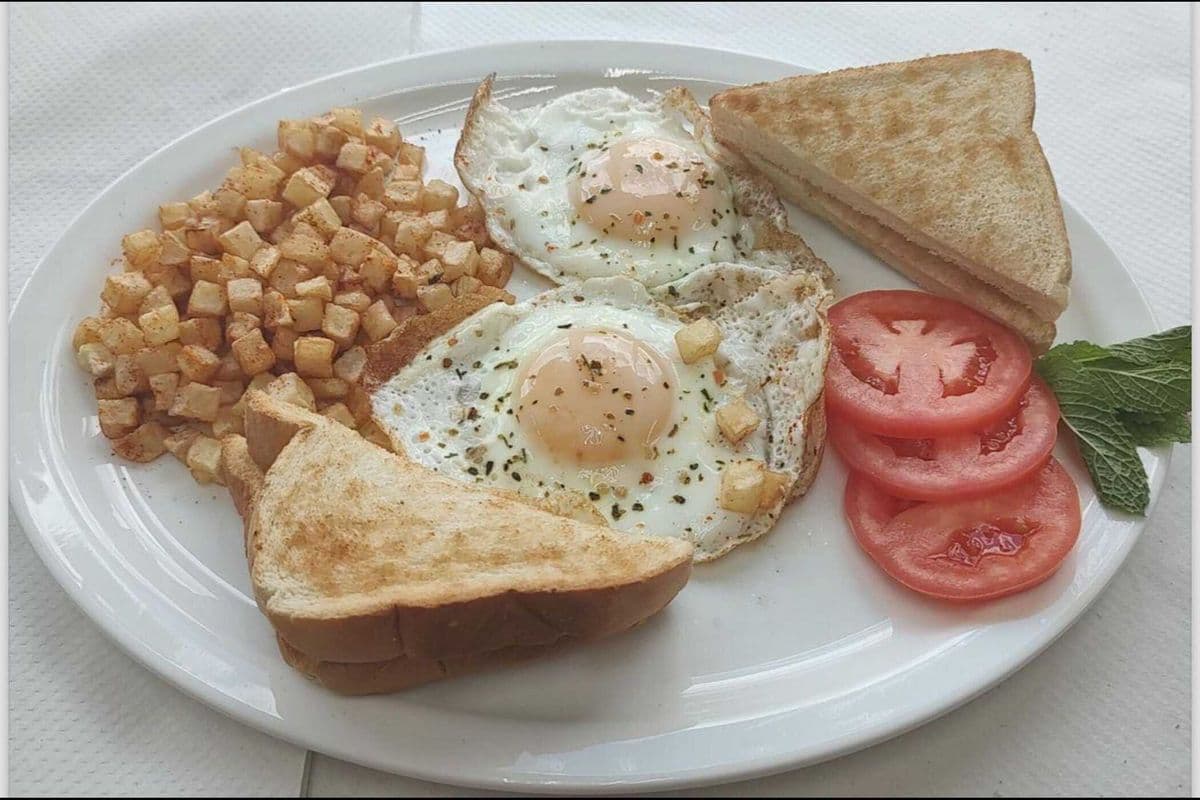 Two egg plate
