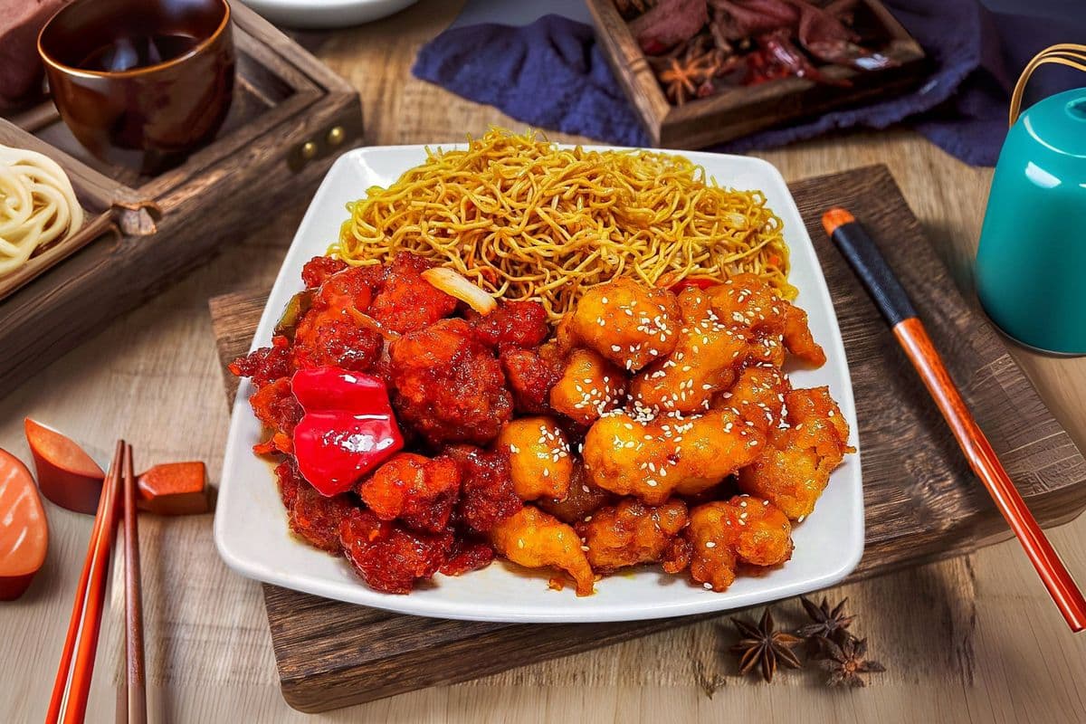 Combo C- Sesame Chicken +SweetSour Pork
