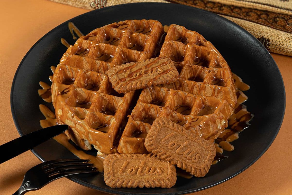 Lotus Caramel Waffles