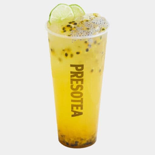 Passion Fruit Lime with Aloe Vera & Basil Seed / Boisson fruit de la passion et lime fraîche avec aloès et graines de basilic