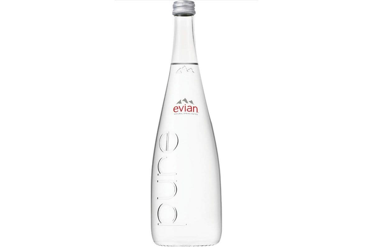 Evian Spring Water Glass (750 ml)