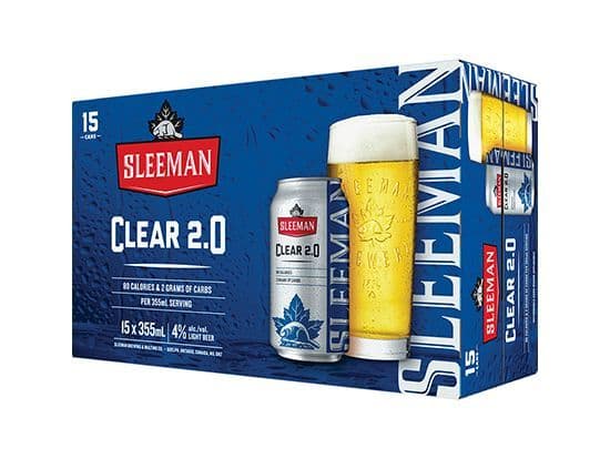 Sleeman Clear 2.0 15can, 355mL domestic (4.0% ABV)