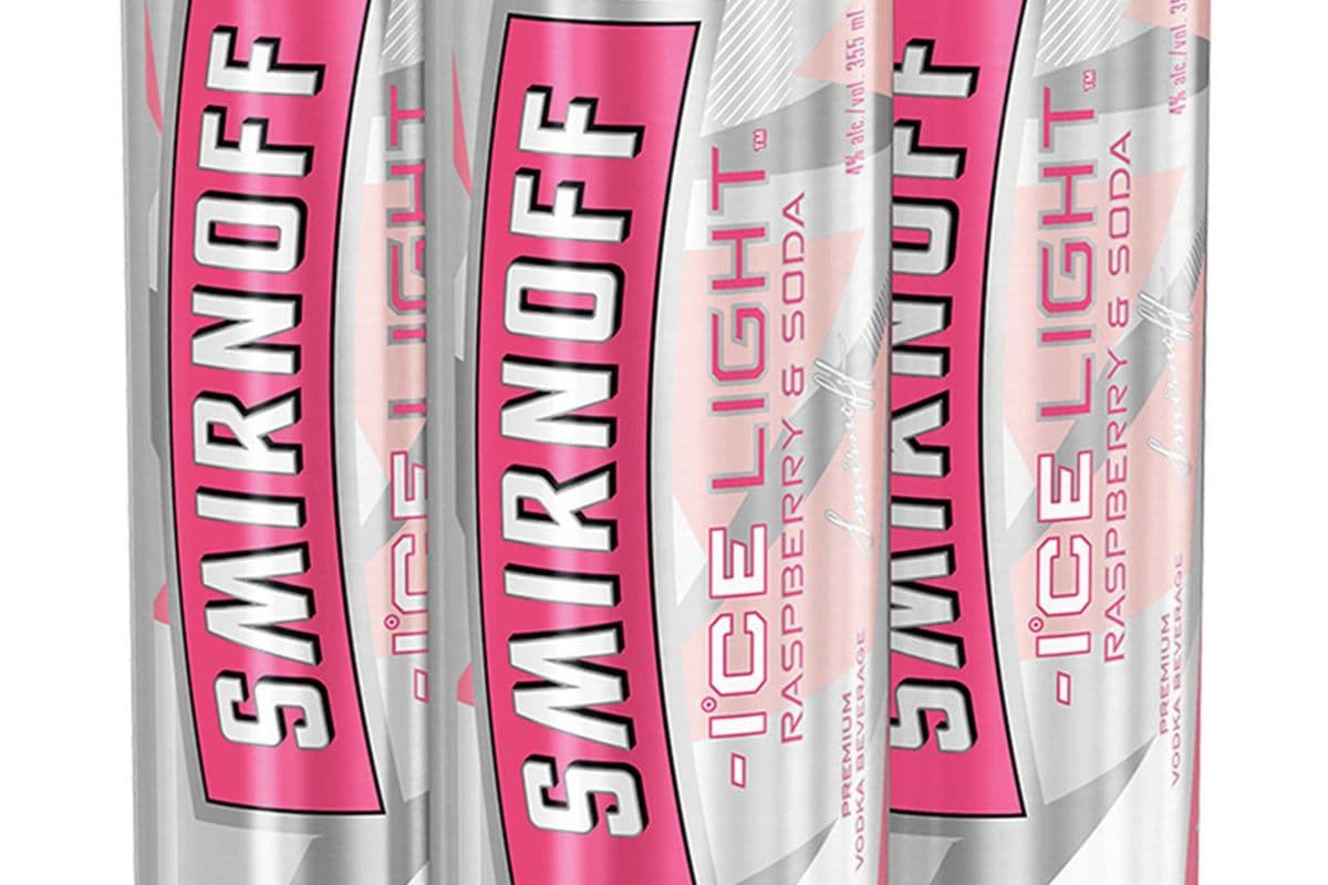 Smirnoff Ice Light Raspberry (4 x 355 ml Cans)
