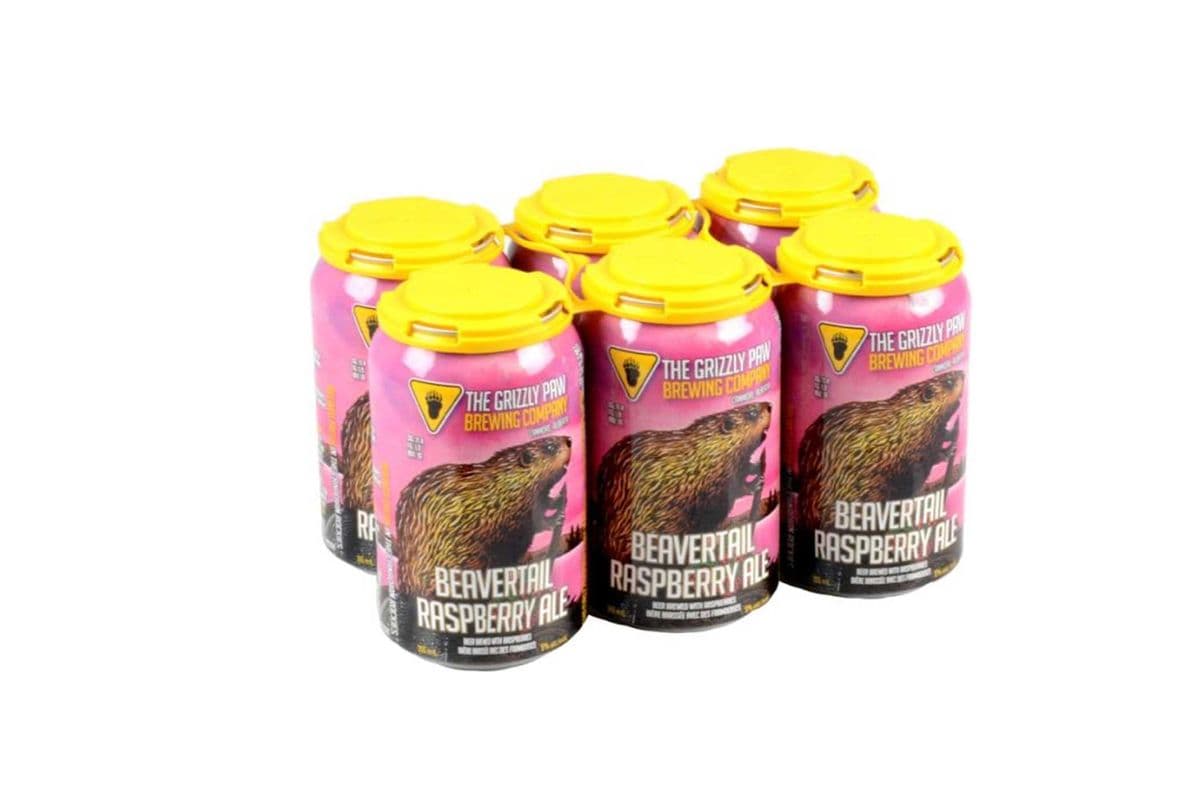 803921 - GRIZZLY PAW BEAVERTAIL RASPBERRY ALE (6 x 355ML CANS )