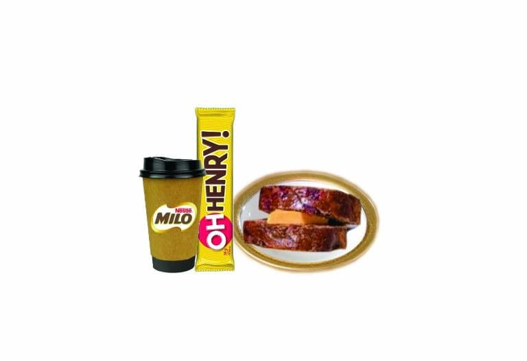 One Jamaican Bun and Cheese - Oh Henry And Coffee